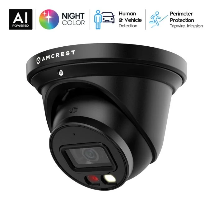 Amcrest NightColor deterrence turret camera
